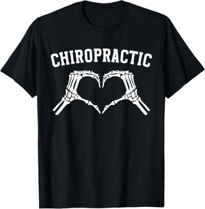 Chiropractic Heart Chiropractor Appreciation T-Shirt - T-Shirt | Black