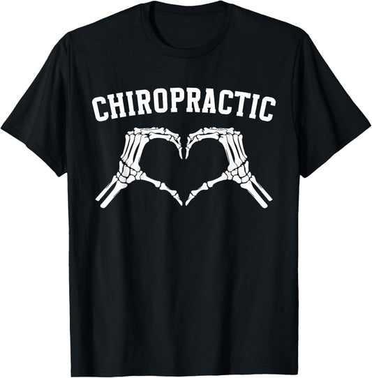 Chiropractic Heart Chiropractor Appreciation T-Shirt - T-Shirt | Black