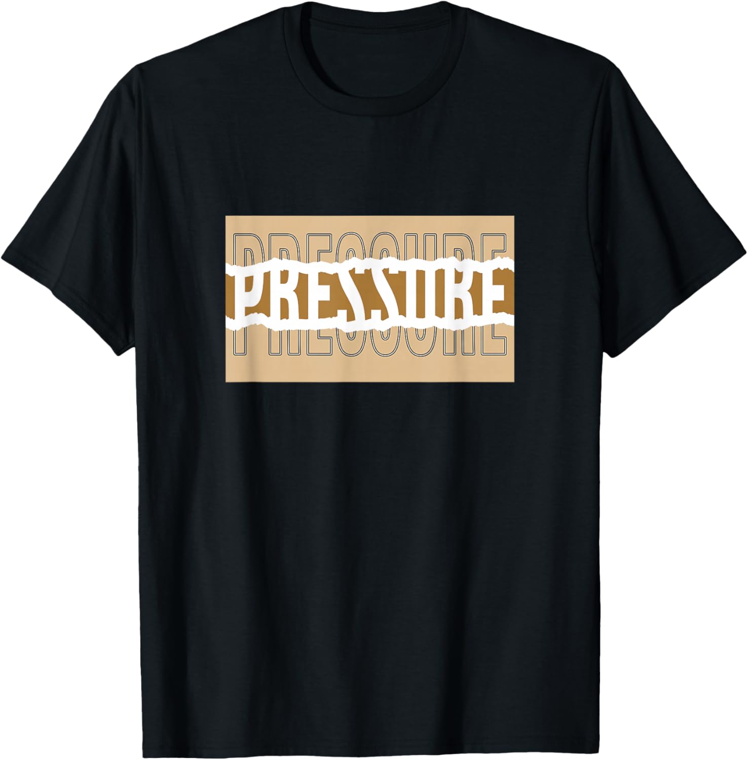 Tan Color Pressure v2 Tan Graphic T-Shirt - T-Shirt | Black