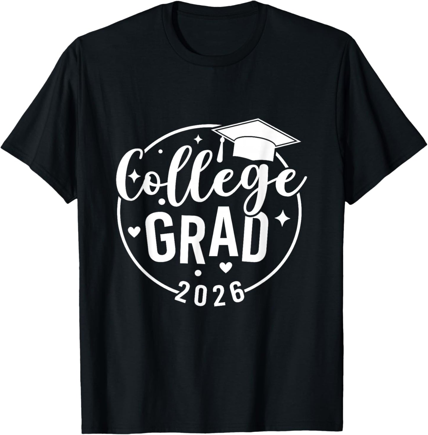 Funny 2026 College Graduate Graduation Grad Students Seniors T-Shirt - T-Shirt | Black