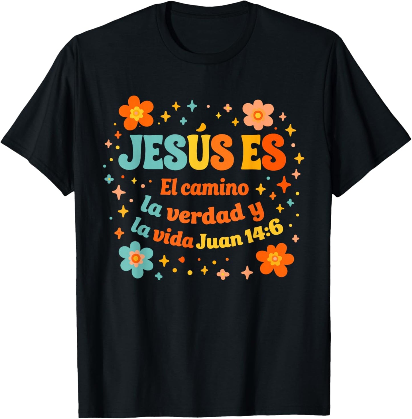 Christian Spanish Espanol Bilingual Christ Bible Verse T-Shirt - T-Shirt | Black