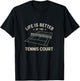 Funny Tennis Court Vintage Men Women Boys Girls T-Shirt - T-Shirt | Black