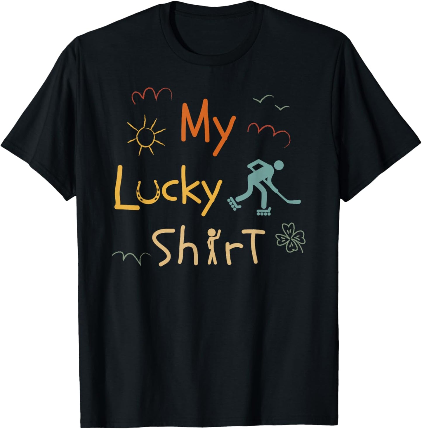 Inline-Hockey Skating Skater Hockey Vintage Roller Hockey T-Shirt - T-Shirt | Black