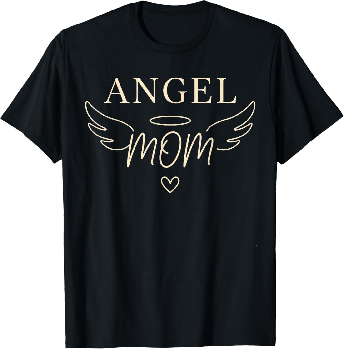 Angel Mom Forever Loved Never Forgotten Memorial T-Shirt - T-Shirt | Black