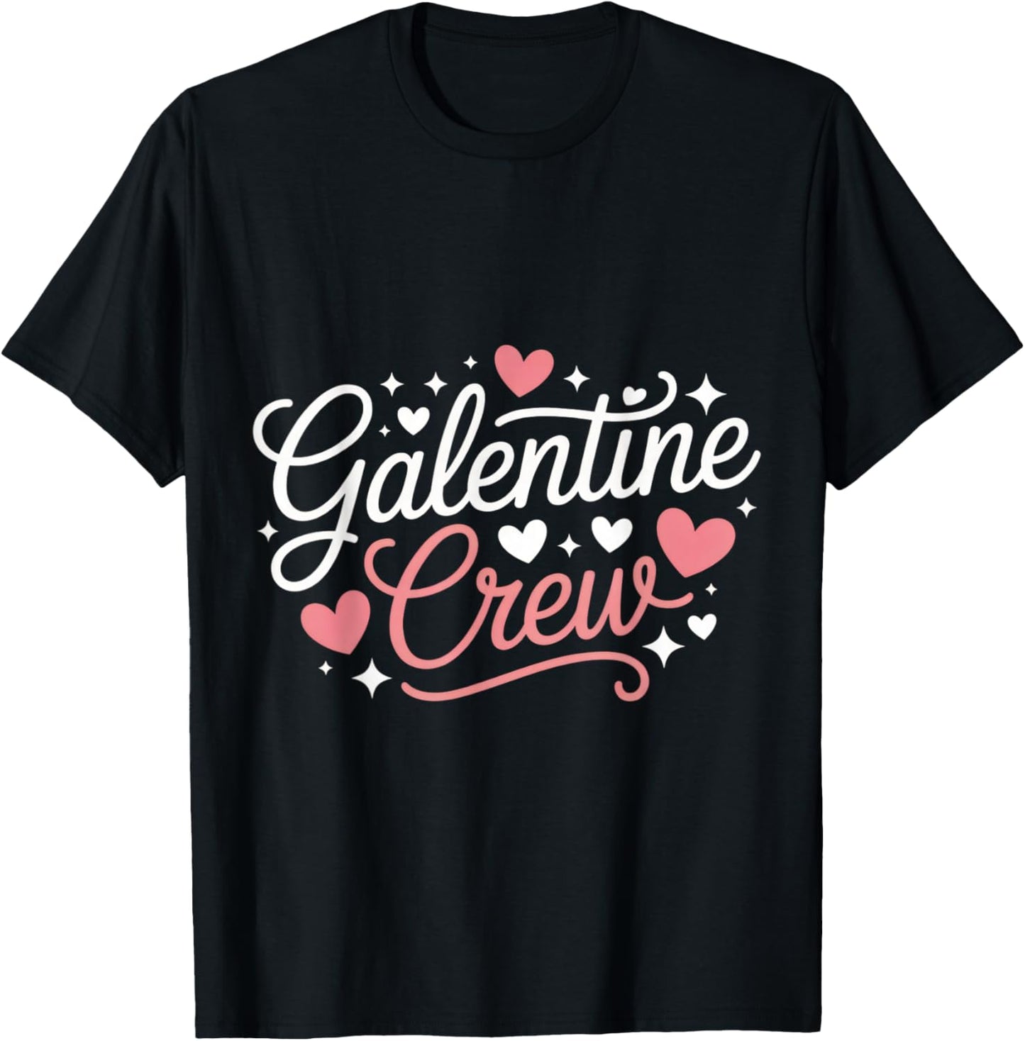 Galentine Crew Ladies' Night Fun Chill Vibes Party T-Shirt - T-Shirt | Black