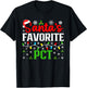 Santa's Favorite PCT Christmas Patient Care Technician T-Shirt - T-Shirt | Black