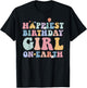 Happiest Birthday Girl On Earth, Matching Family Trip T-Shirt - T-Shirt | Black