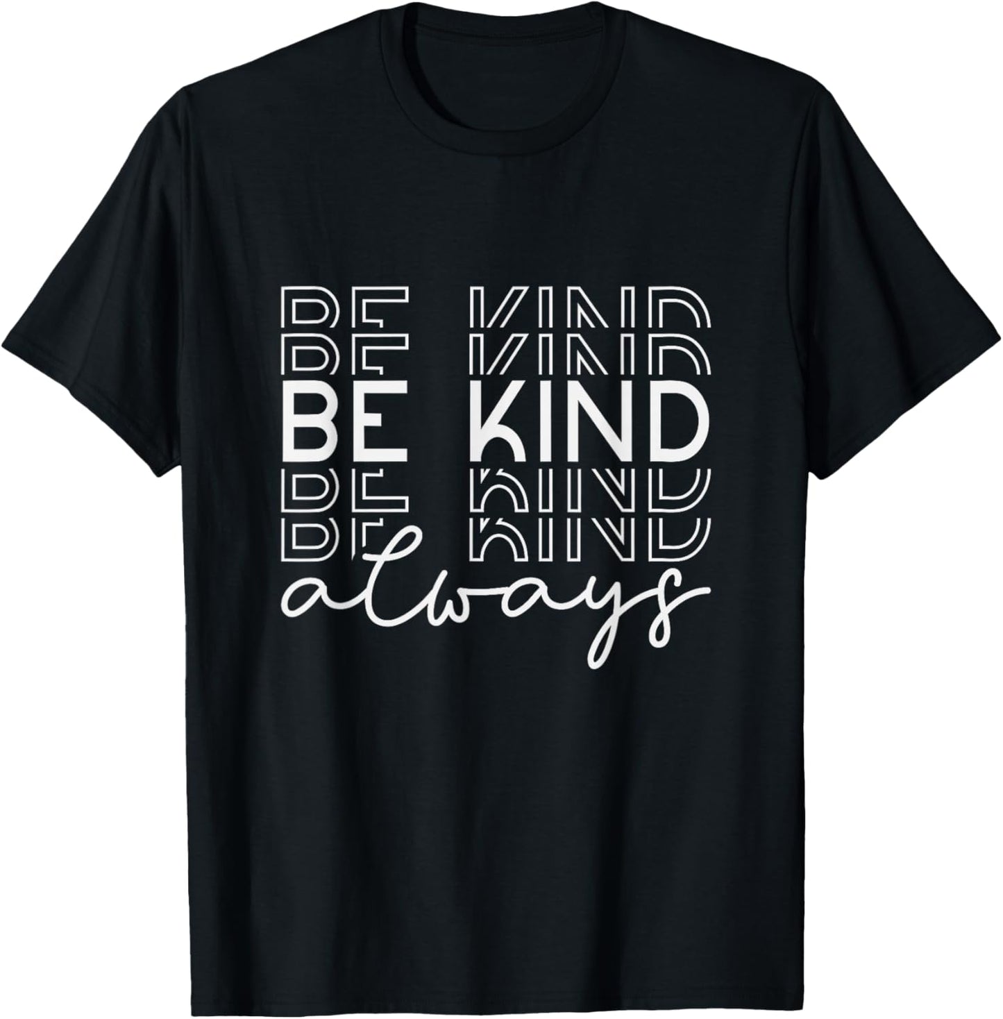 Be Kind Minimalist Love Kindness Positive T-Shirt - T-Shirt | Black