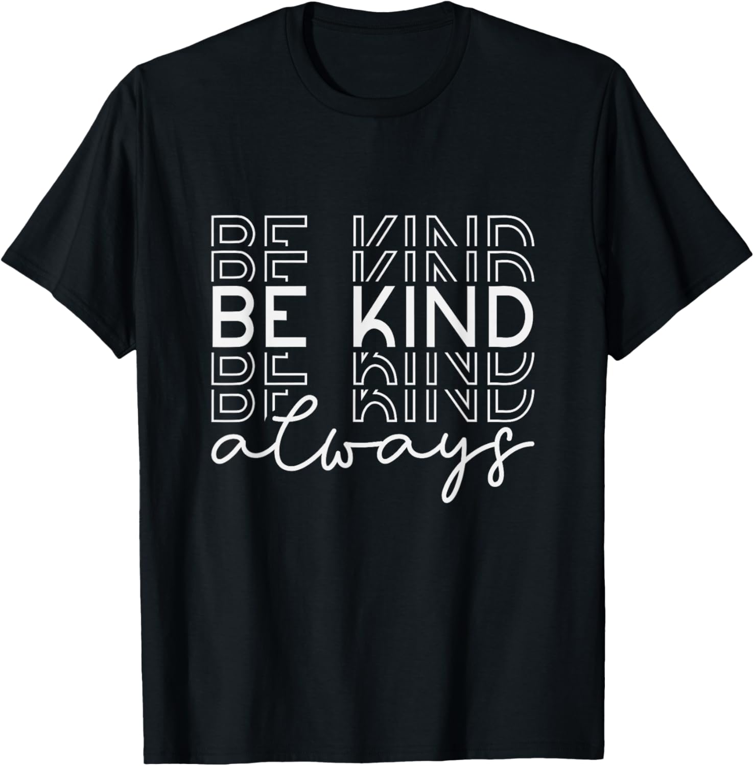 Be Kind Minimalist Love Kindness Positive T-Shirt - T-Shirt | Black