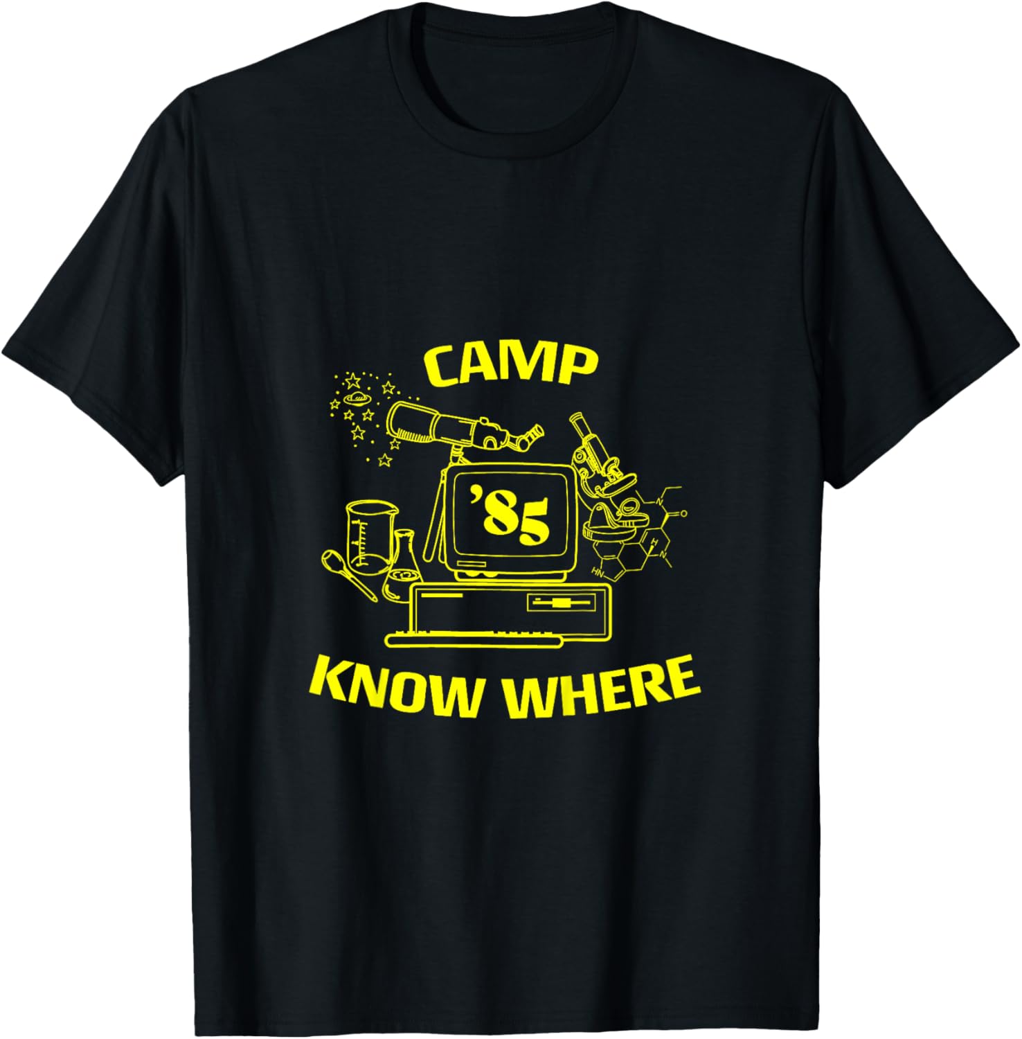 Netflix Stranger Things Camp Know Where 85 Logo T-Shirt - T-Shirt | Black