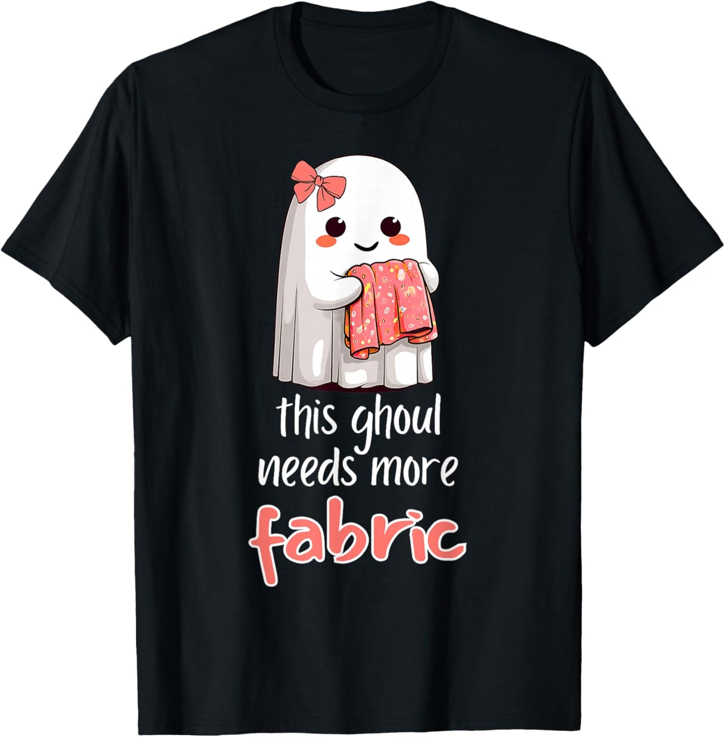 Fabric Hoarder Funny Sewing Fan Design T-Shirt - T-Shirt | Black