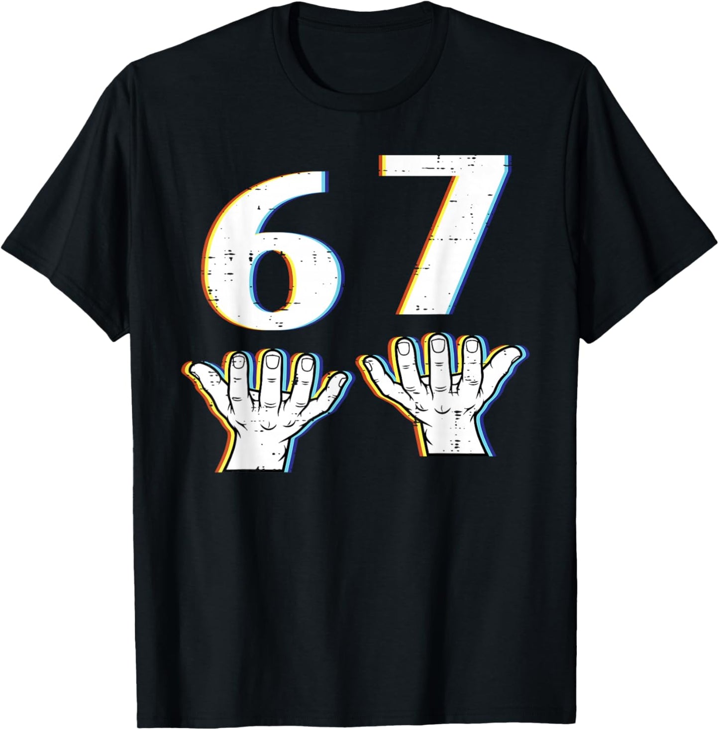 6 7 Meme Funny 67 Six Seven Gen Alpha Slang Kids Boys Youth T-Shirt - T-Shirt | Black