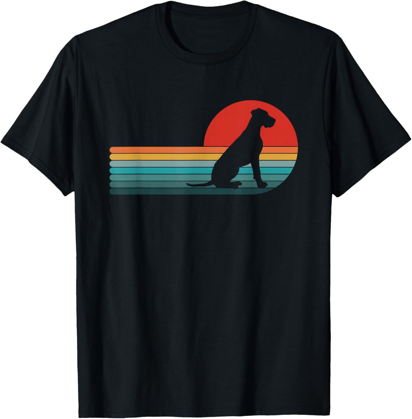 Retro Great Dane Dog Lover T-Shirt - T-Shirt | Black