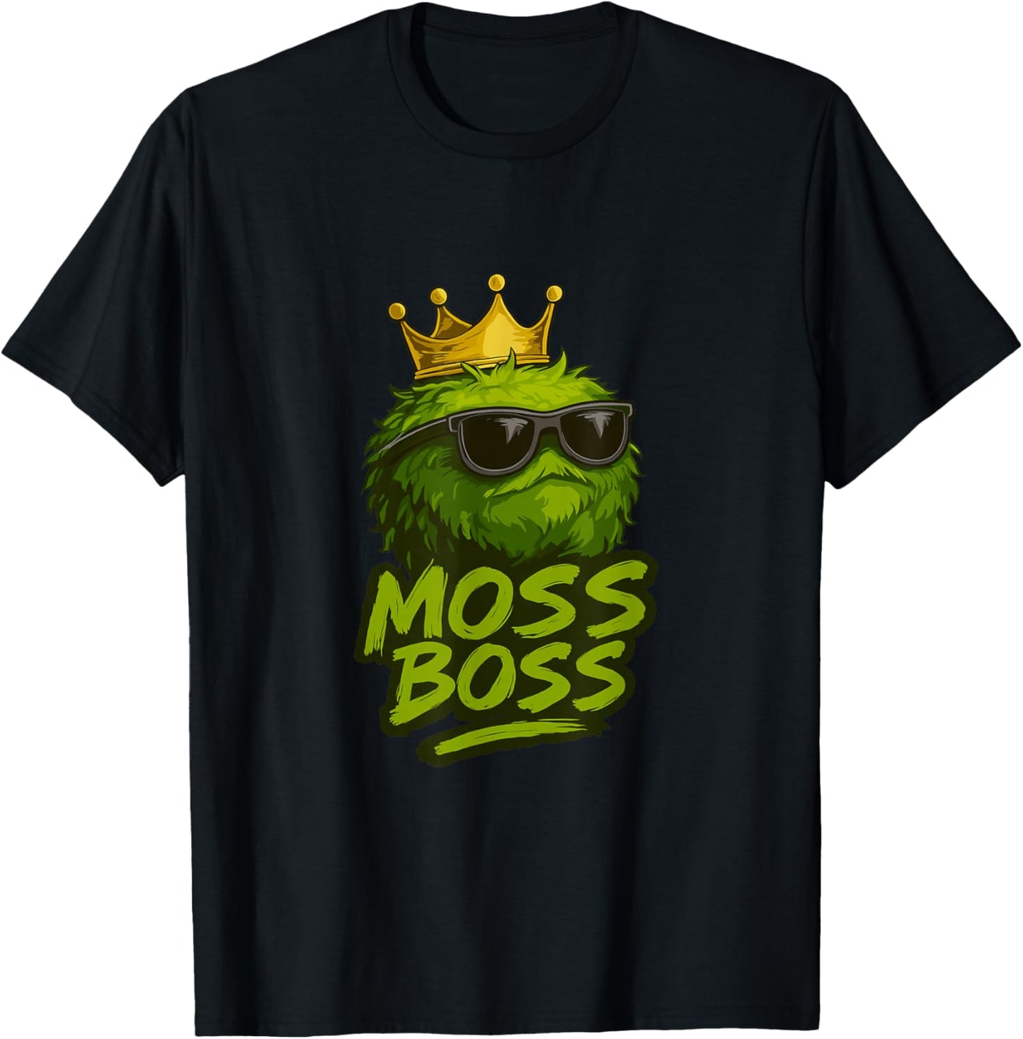 Moss Boss Funny Moss Lover Terrarium Humor T-Shirt - T-Shirt | Black