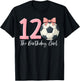 12th Birthday Girl Soccer Ball Coquette Pink 12 T-Shirt - T-Shirt | Black