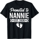 Promoted to Nannie Est 2026 Baby Announcement T-Shirt - T-Shirt | Black