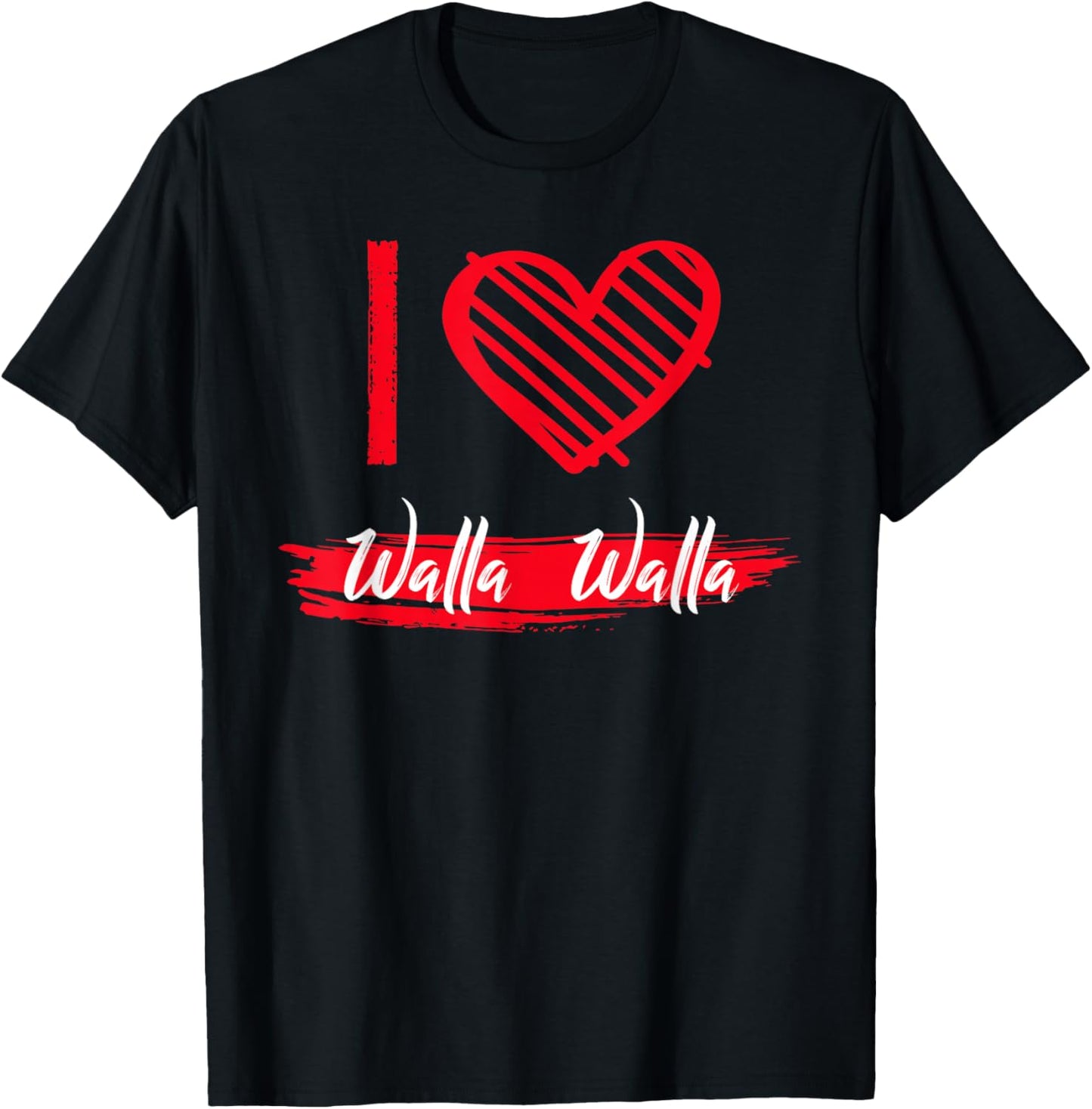 I Love Walla Walla I Heart Walla Walla T-Shirt - T-Shirt | Black