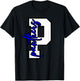 Panthers Varsity Letter School Spirit Blue Panther Pride T-Shirt - T-Shirt | Black