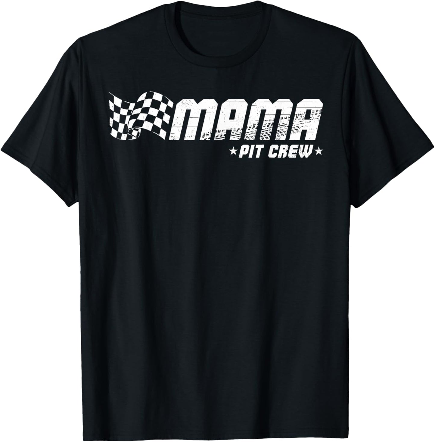 Mama Pit Crew Race Car Birthday Family Matching Pit Crew T-Shirt - T-Shirt | Black