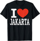 I Love Jakarta City Heart Graphic Souvenir Travel T-Shirt - T-Shirt | Black