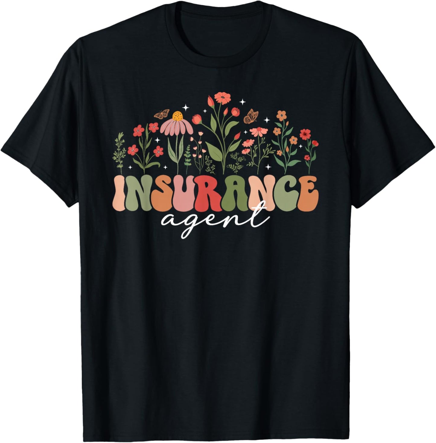 Groovy Insurance Agent Insurance Agency Worker T-Shirt - T-Shirt | Black