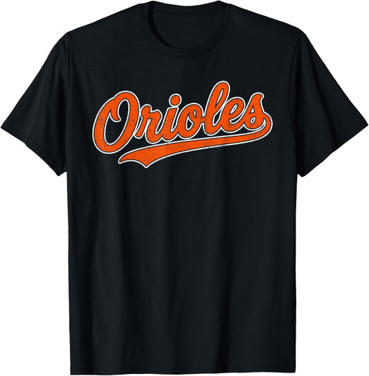 Retro Oriole Cute Oriole Gifts Women Men Kids Boys Girls T-Shirt - T-Shirt | Black