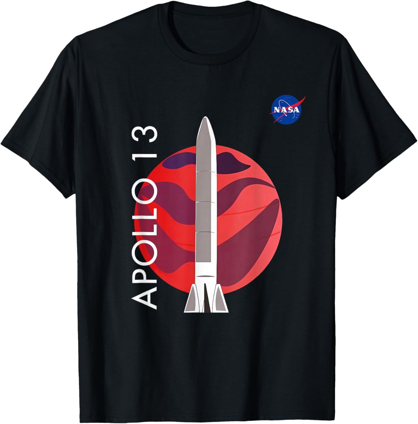 NASA Apollo 13 Mission Meatball Logo T-Shirt - T-Shirt | Black