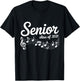 2027 Senior Choir Band Orchestra Class of 2027 Music Notes T-Shirt - T-Shirt | Black
