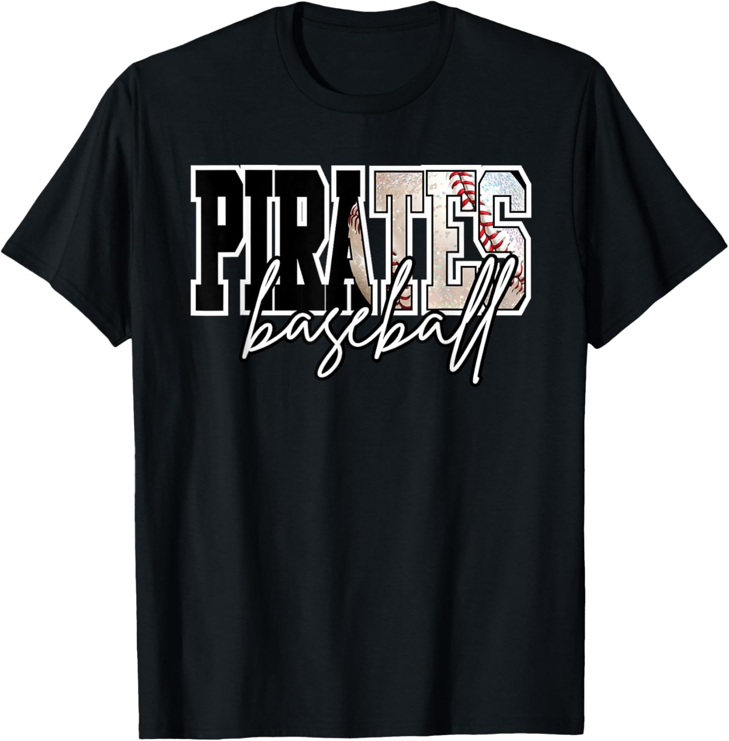 Pirates Baseball Mom Game Day School Spirit Pirate Pride T-Shirt - T-Shirt | Black