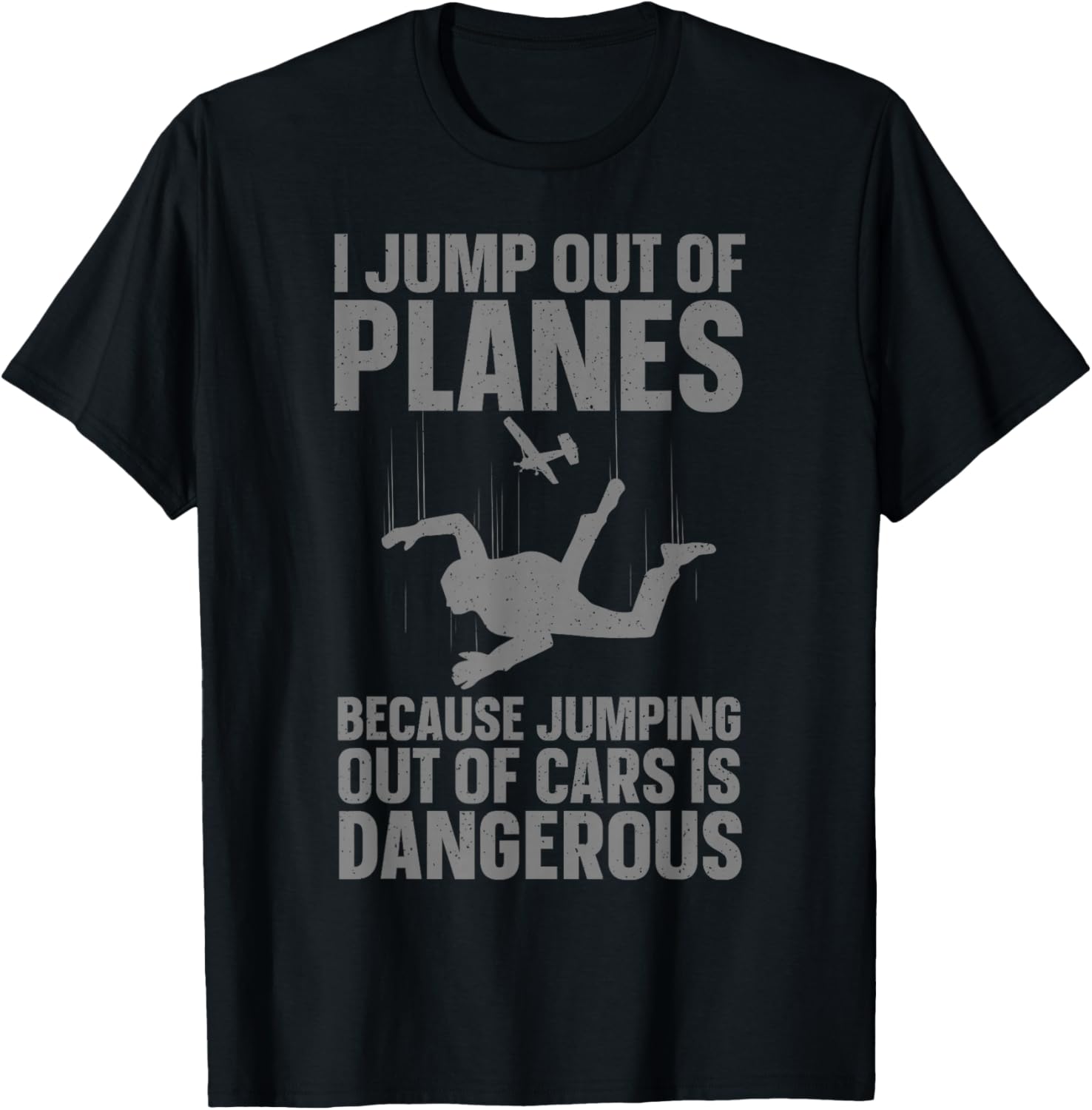 Funny Skydiving Design Women Skydive Lover Skydivers T-Shirt - T-Shirt | Black