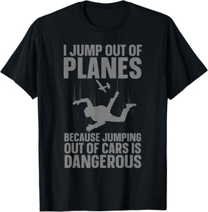 Funny Skydiving Design Women Skydive Lover Skydivers T-Shirt - T-Shirt | Black