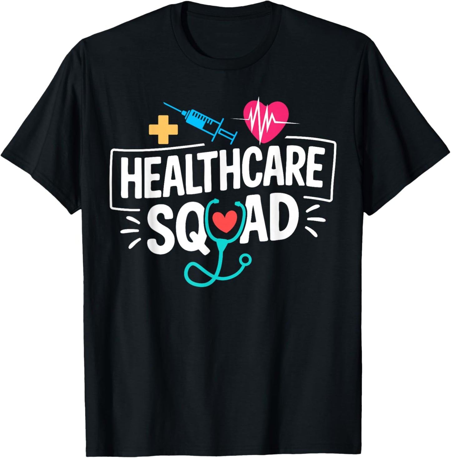 Cute Healthcare Squad T-Shirt - T-Shirt | Black