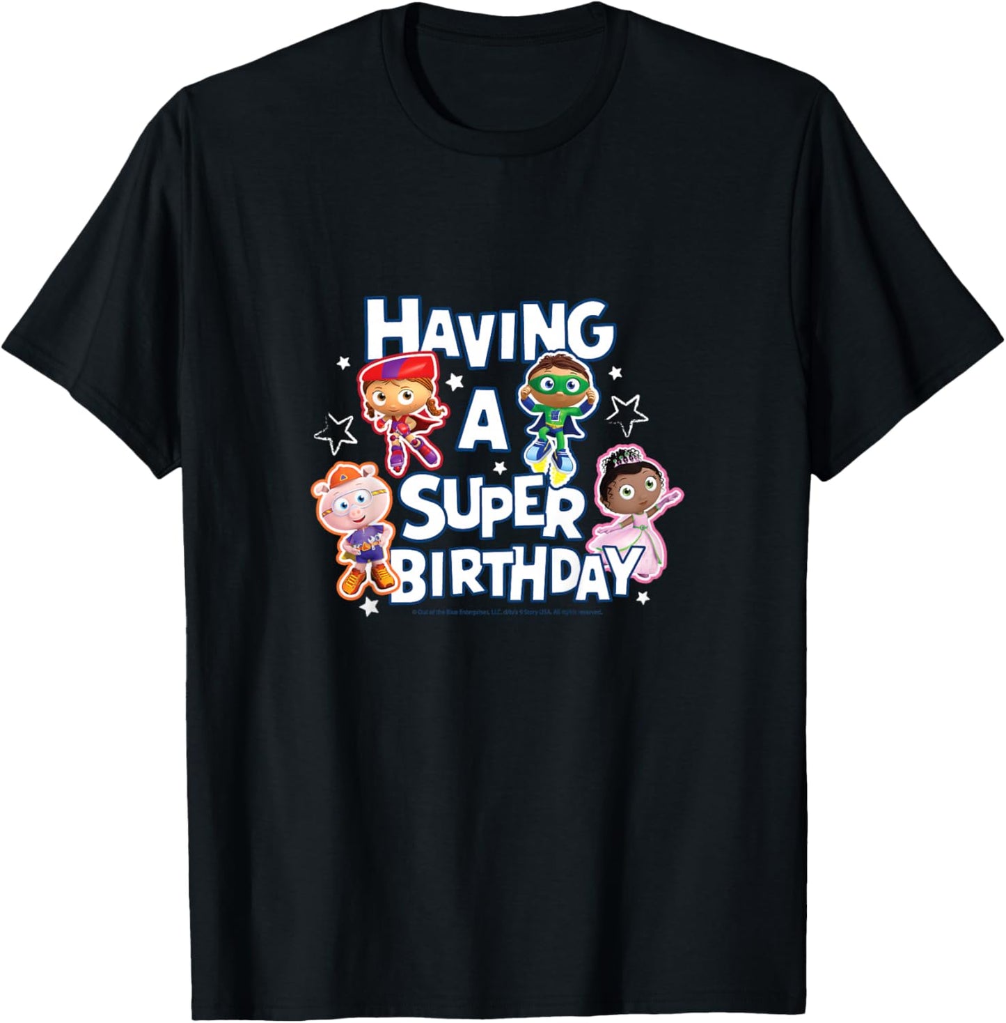 Kids Super Why - Having a Super Birthday T-Shirt - T-Shirt | Black