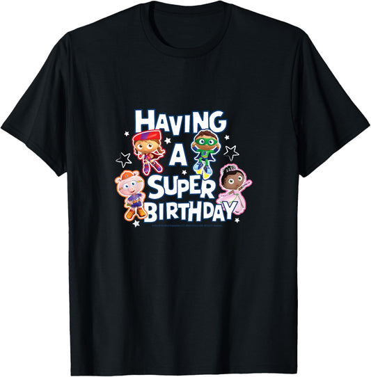Kids Super Why - Having a Super Birthday T-Shirt - T-Shirt | Black