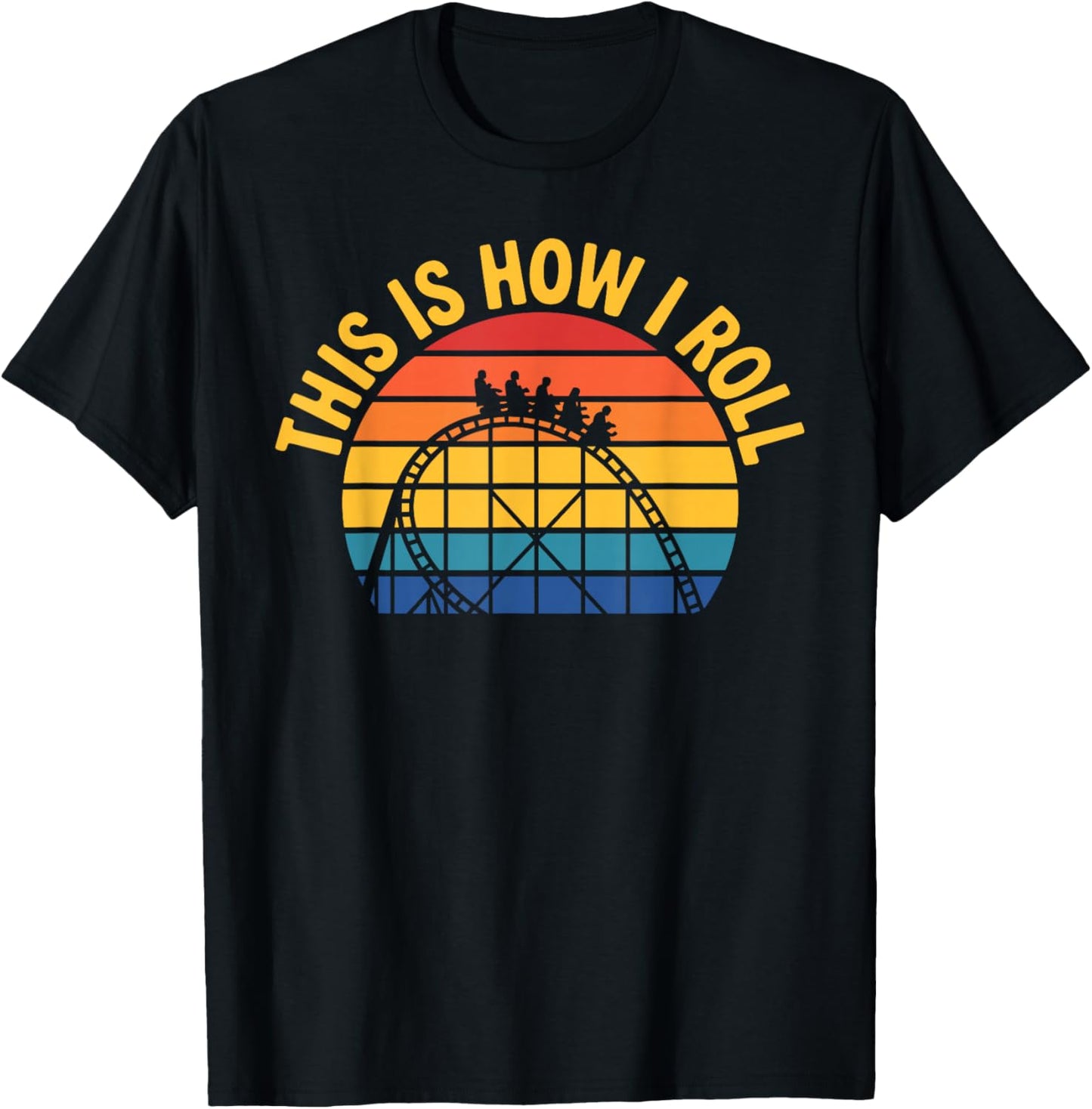 Funny Roller Coaster Art Women Roller Coaster Lover T-Shirt - T-Shirt | Black
