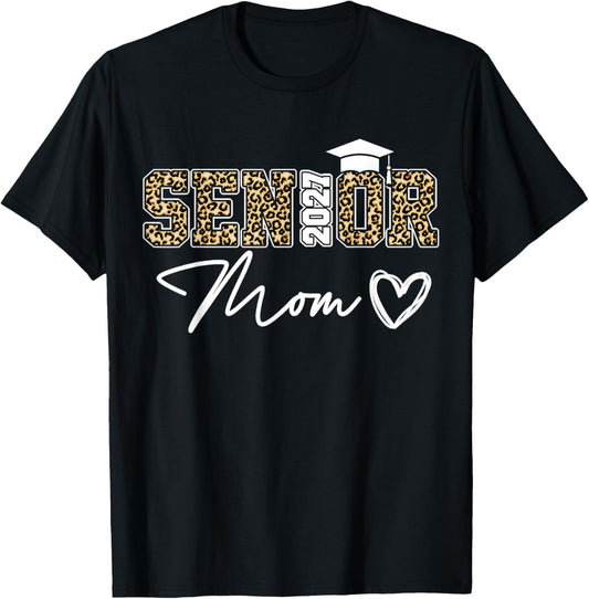 Mom Senior 2027 Proud Mom of A Class of 2027 Graduate T-Shirt - T-Shirt | Black