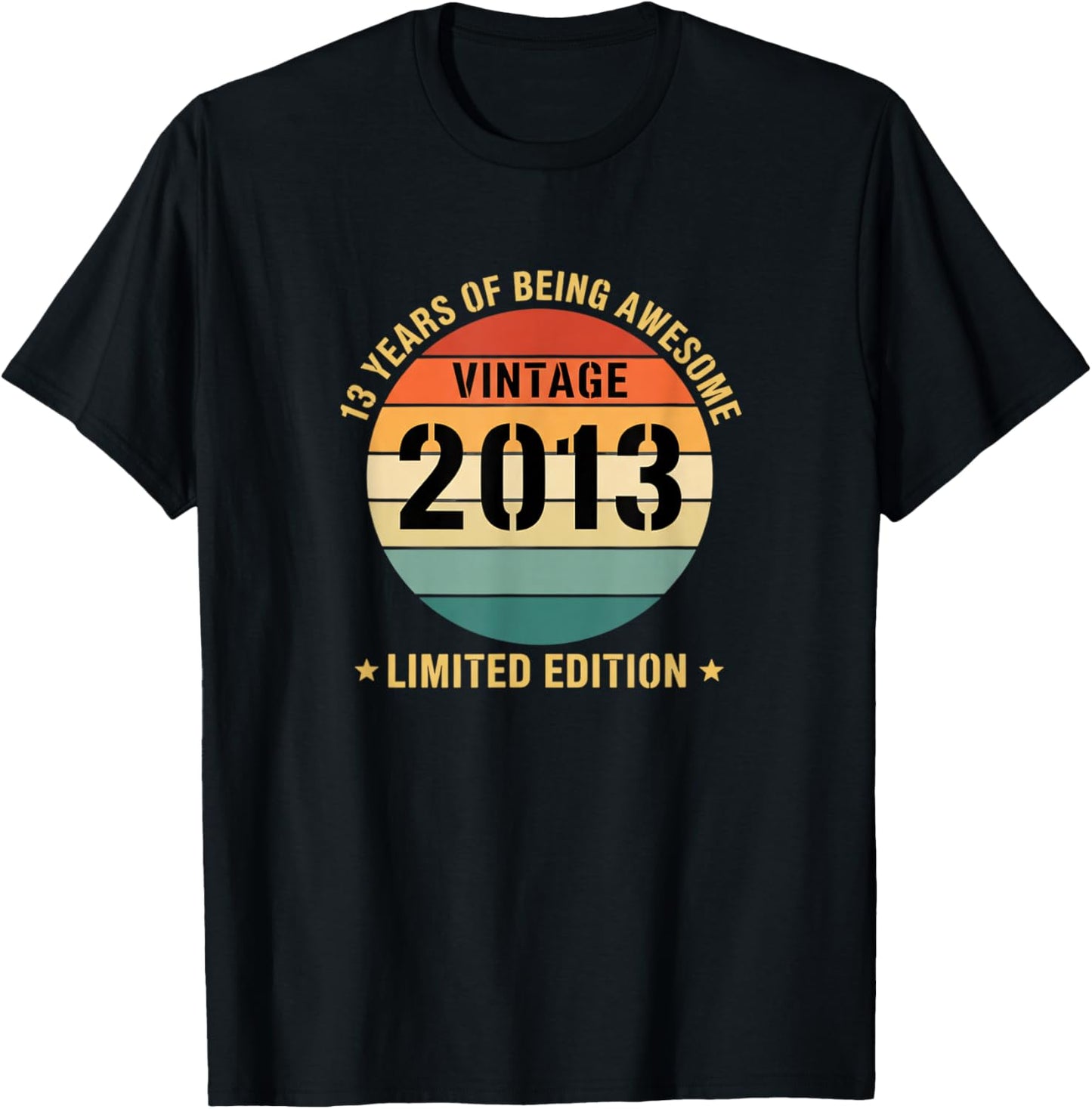 Vintage 2013 13 Years of Being Awesome Limited Edition Kids T-Shirt - T-Shirt | Black