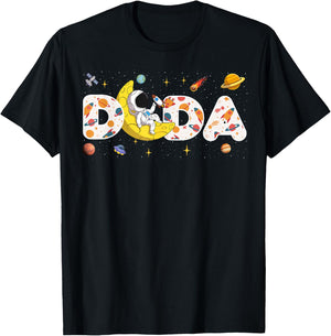 Astronaut Dada Space Birthday Planets Party Matching Family T-Shirt - T-Shirt | Black