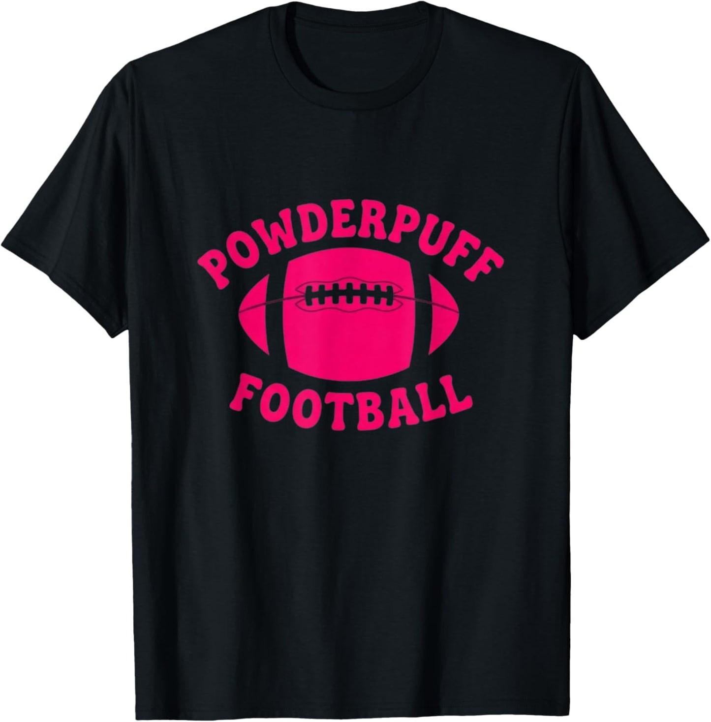Powder Puff Football T-Shirt - T-Shirt | Black