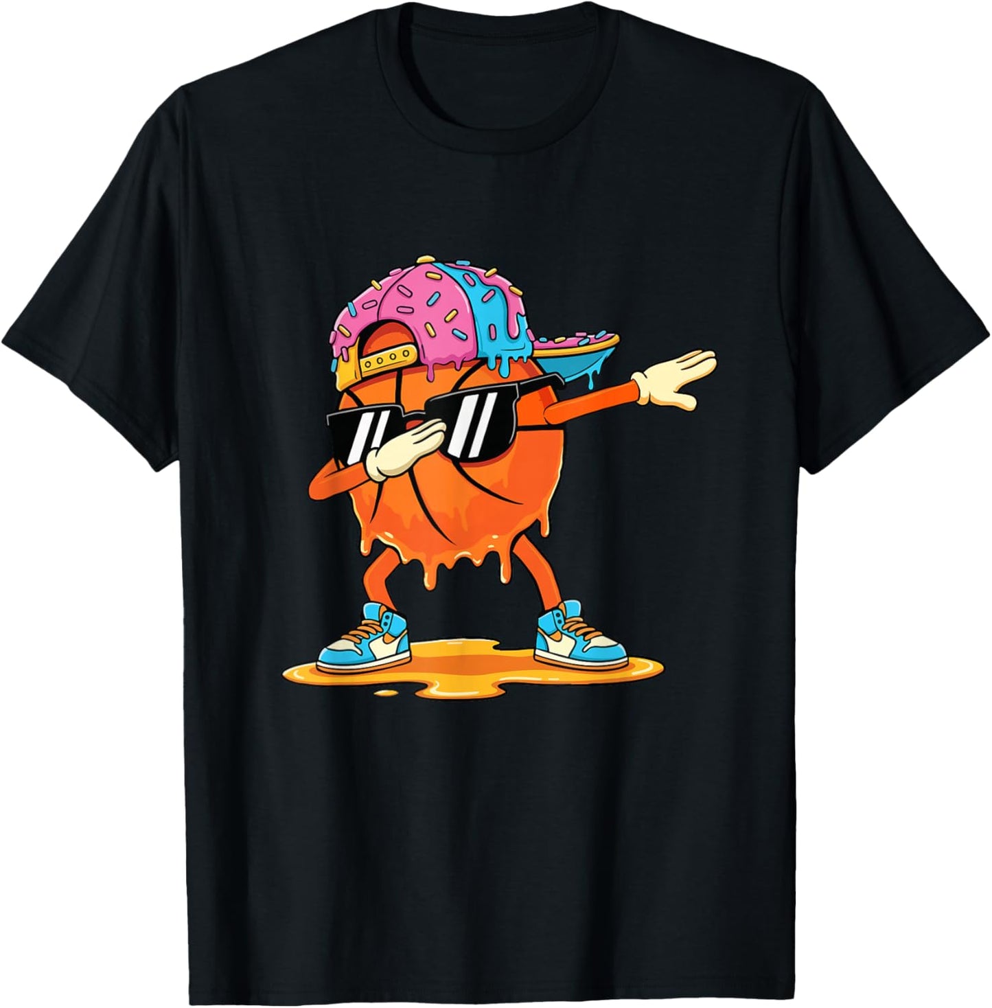 Dabbing Basketball - Basketball Lover Basketball Player T-Shirt - T-Shirt | Black
