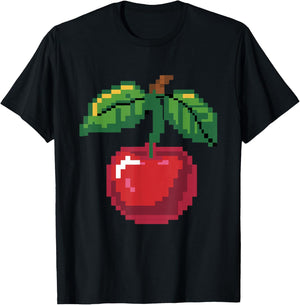Pixel Cherries 80s Video Game Halloween Costume Easy Group T-Shirt - T-Shirt | Black