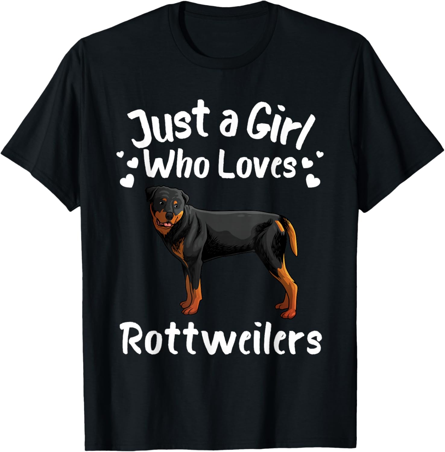 Best Rottweiler Design Girls Rottie Dog Rottweiler T-Shirt - T-Shirt | Black