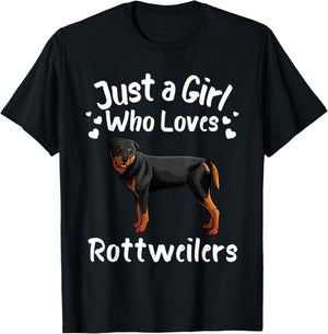 Best Rottweiler Design Girls Rottie Dog Rottweiler T-Shirt - T-Shirt | Black