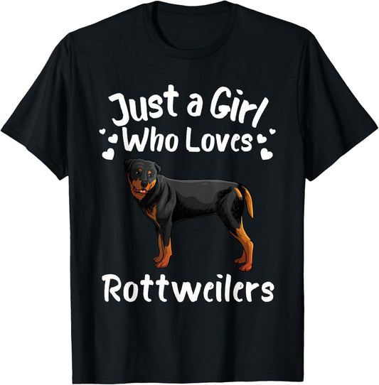 Best Rottweiler Design Girls Rottie Dog Rottweiler T-Shirt - T-Shirt | Black
