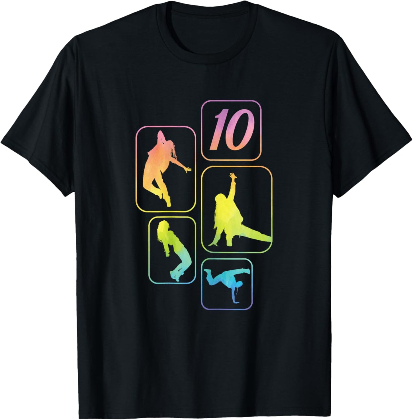 10th Birthday Girl Hip Hop Dancer Breakdancer 10 Years Old T-Shirt - T-Shirt | Black