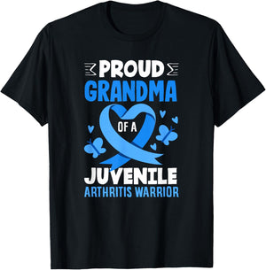 Proud Grandma of A Juvenile Arthritis Warrior T-Shirt - T-Shirt | Black