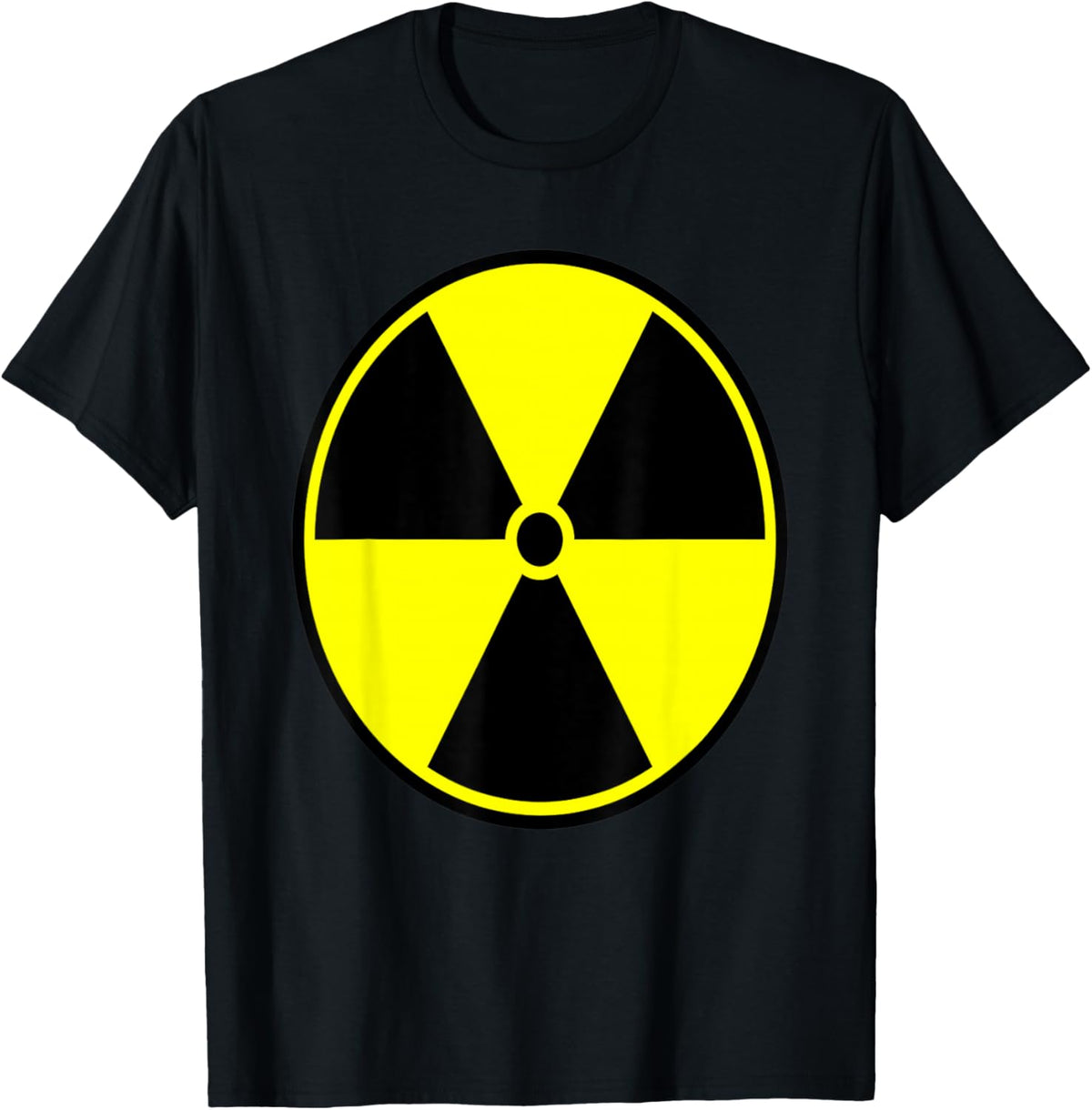 Funny Radiation Warning Caution Symbol Bold Statement T-Shirt - T-Shirt | Black