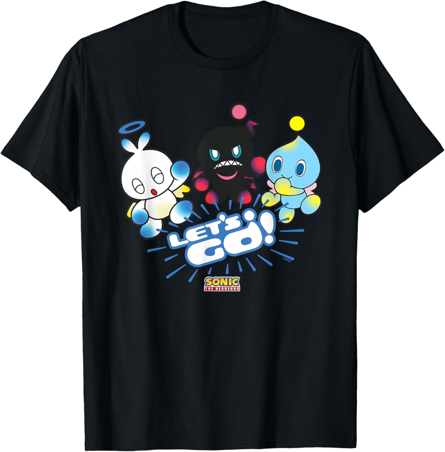 Sonic The Hedgehog - Let’s Go, Chao! T-Shirt - T-Shirt | Black