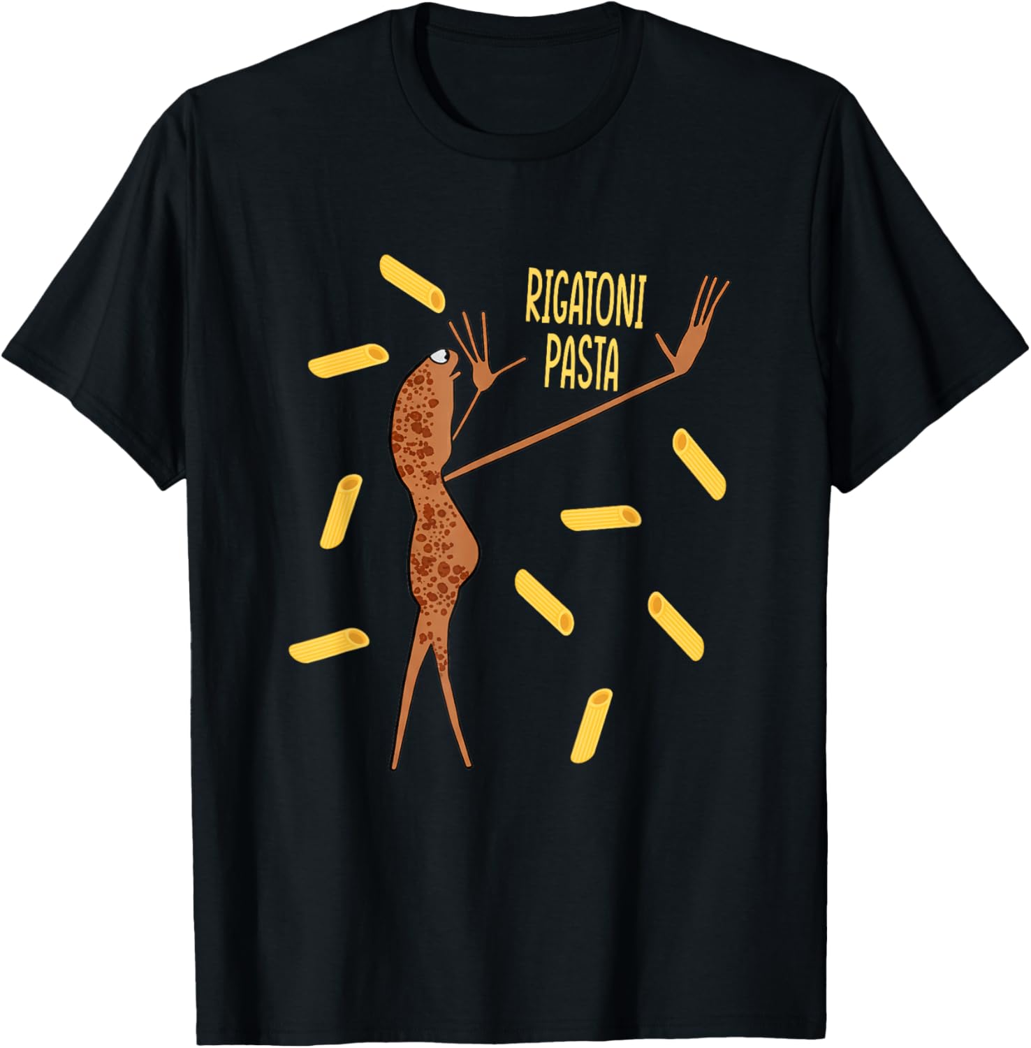 Marcus The Worm Rigatoni Pasta T-Shirt - T-Shirt | Black