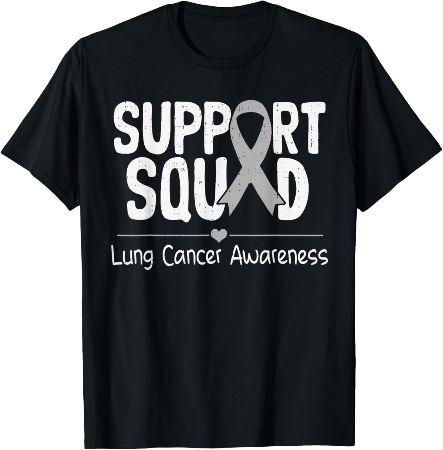 Support Lung Cancer Awareness White Ribbon Kids T-Shirt - T-Shirt | Black